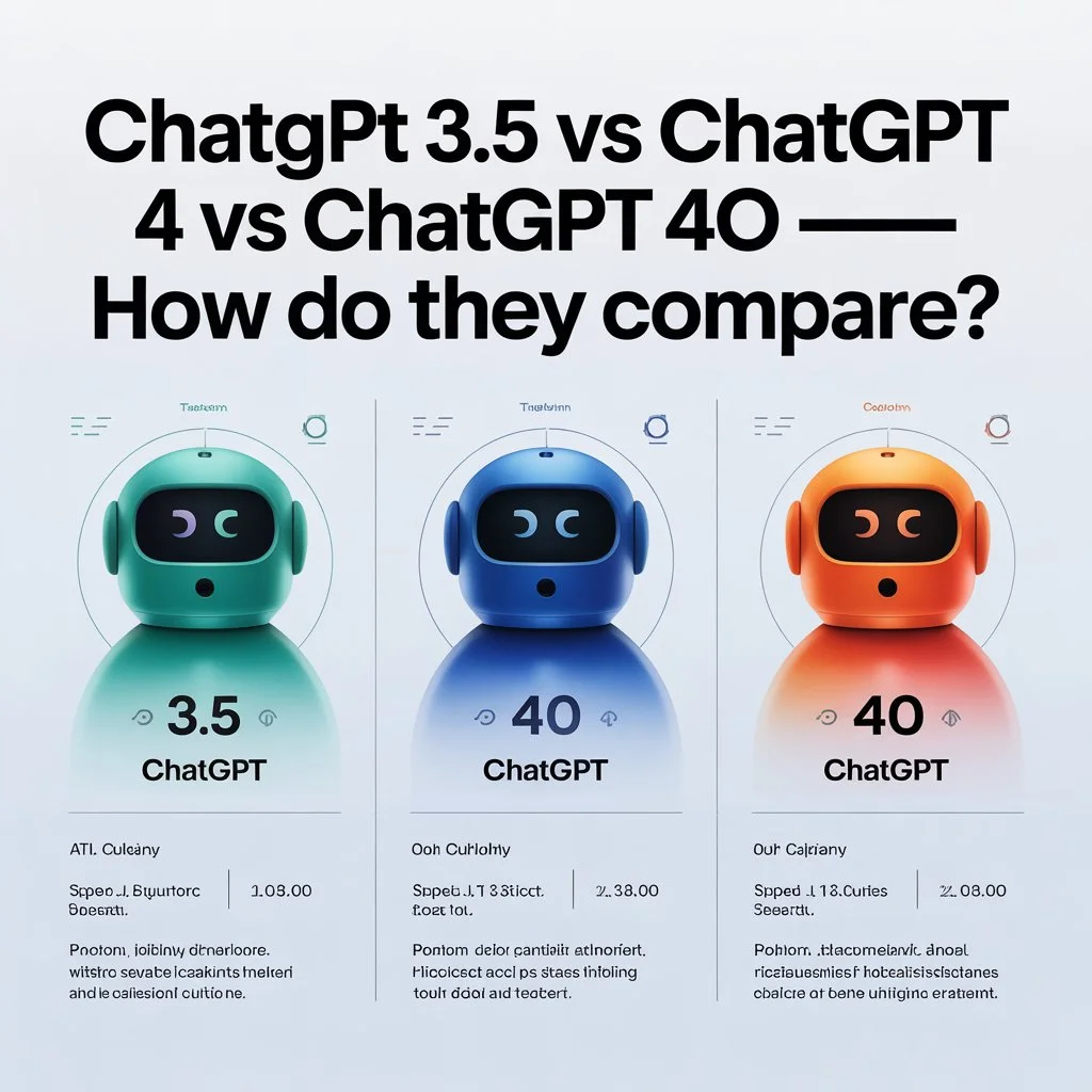 ChatGPT 3.5 vs ChatGPT 4 vs ChatGPT 4o  How Do They Compare